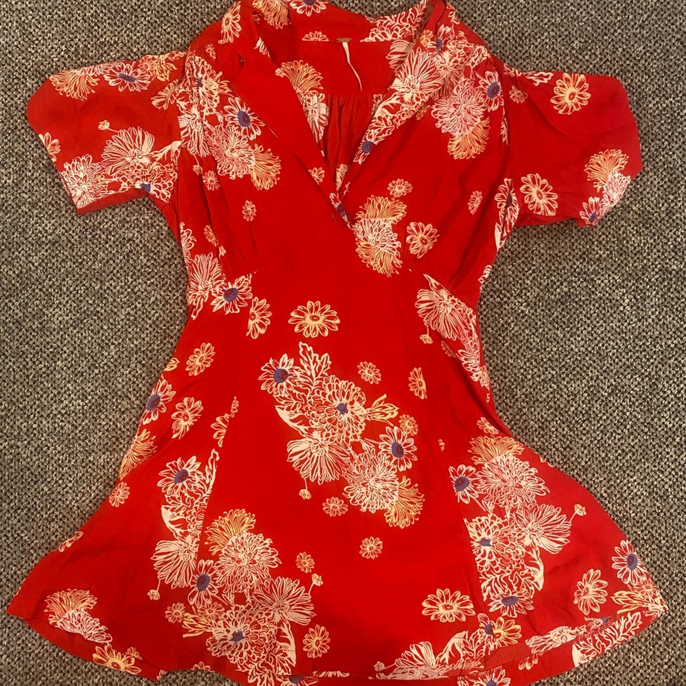 FREE PEOPLE-Floral mini dress